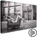 Canvas Woman in armchair - glamour style black and white photography 134172 additionalThumb 6