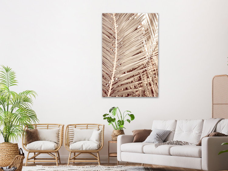 Canvas Dried palm - sharp, dry palm leaves on a white background 135272 additionalImage 3