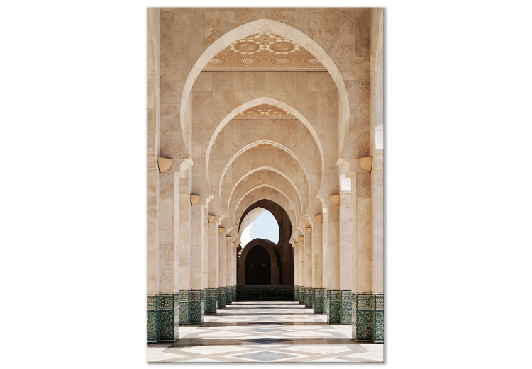 Canvas Entrance to the Mosque in Casablanca - photo architecture in Morocco 135772