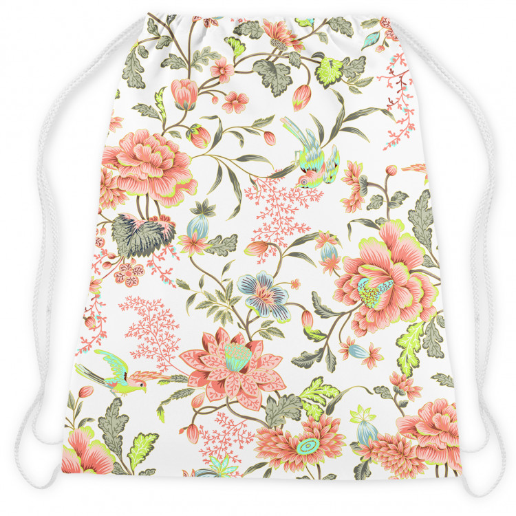Backpack Peach floral arabesque - a colourful composition of flowers 147372 additionalImage 2