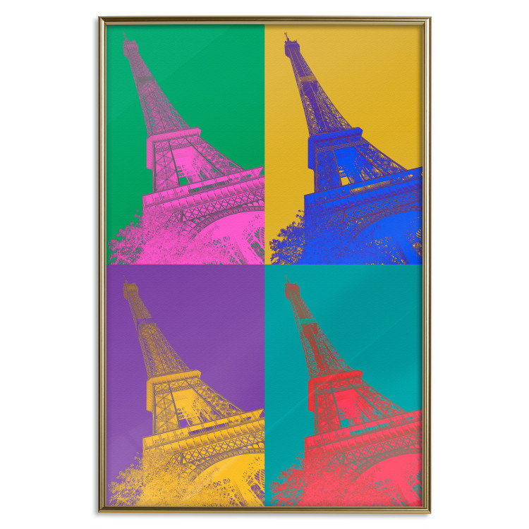 Poster Colorful Paris - Collage With Eiffel Towers in Pop Art Style 144782 additionalImage 15