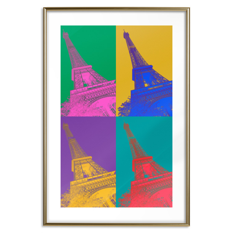 Poster Colorful Paris - Collage With Eiffel Towers in Pop Art Style 144782 additionalImage 20