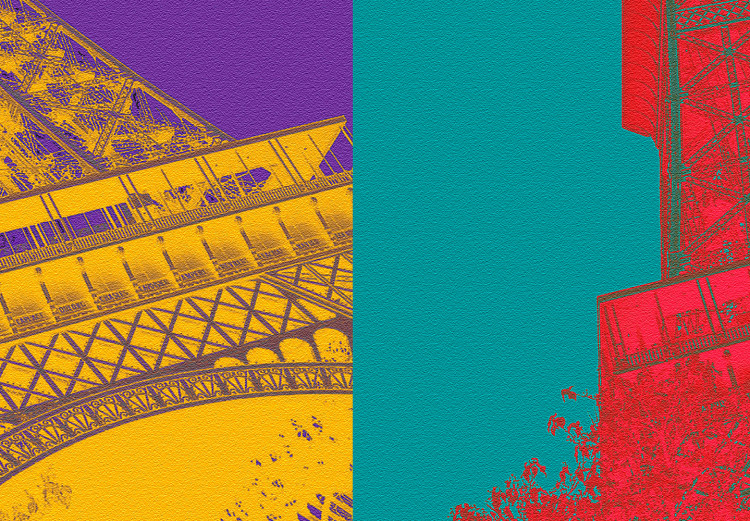 Poster Colorful Paris - Collage With Eiffel Towers in Pop Art Style 144782 additionalImage 4
