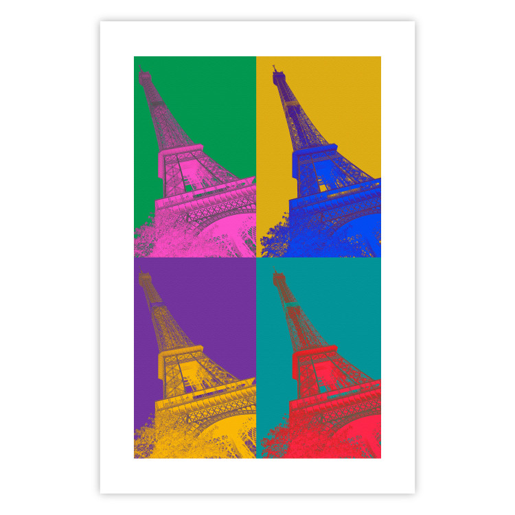 Poster Colorful Paris - Collage With Eiffel Towers in Pop Art Style 144782 additionalImage 18