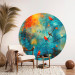 Round wallpaper Bird Gathering - Colorful Birds on a Multicolored Painting Background 151682 additionalThumb 2