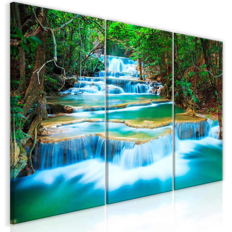 Canvas Waterfall in Kanchanaburi (3 Parts) 122192 additionalImage 2