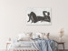 Canvas Lying woman - black and white graphic in scandi boho style 134192 additionalThumb 3