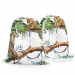 Backpack Cheetahs on branches - tropical theme, watercolour-like theme on white 147392 additionalThumb 3