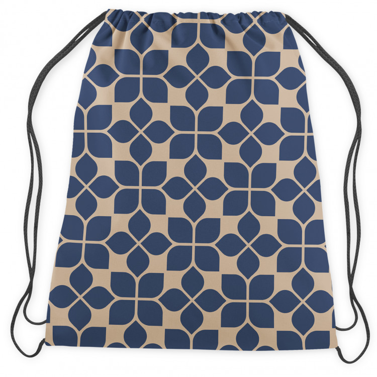Backpack Oriental tiles - a beige and blue ceramic-inspired pattern 147492 additionalImage 2