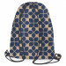 Backpack Oriental tiles - a beige and blue ceramic-inspired pattern 147492