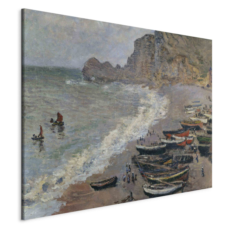 Canvas Etretat: la plage e la porte d'Amont 154792 additionalImage 2