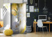 Room Divider Yellow Journey - white orchids on a background of silver and yellow abstraction 95392 additionalThumb 4