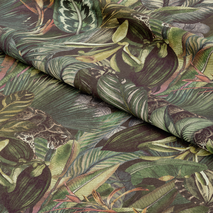 Decorative Curtain Tigers among leaves - a composition inspired by the tropical jungle 147203 additionalImage 3