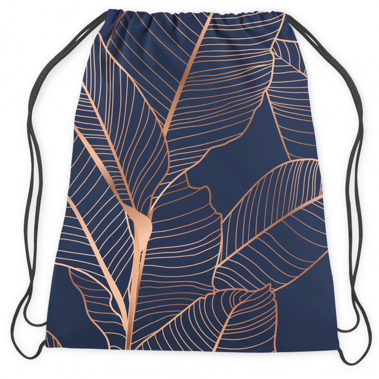 Backpack Leafy abstraction - plant theme presented on a dark blue background 147503 additionalImage 2