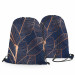Backpack Leafy abstraction - plant theme presented on a dark blue background 147503 additionalThumb 3