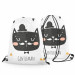 Backpack Cat dandy with bowler hat - scandi style illustration with caption 147603 additionalThumb 3