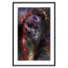 Poster Black Jaguar - animal among abstract colors on a dark background 131813 additionalThumb 15