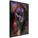 Poster Black Jaguar - animal among abstract colors on a dark background 131813 additionalThumb 11