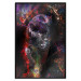 Poster Black Jaguar - animal among abstract colors on a dark background 131813 additionalThumb 16