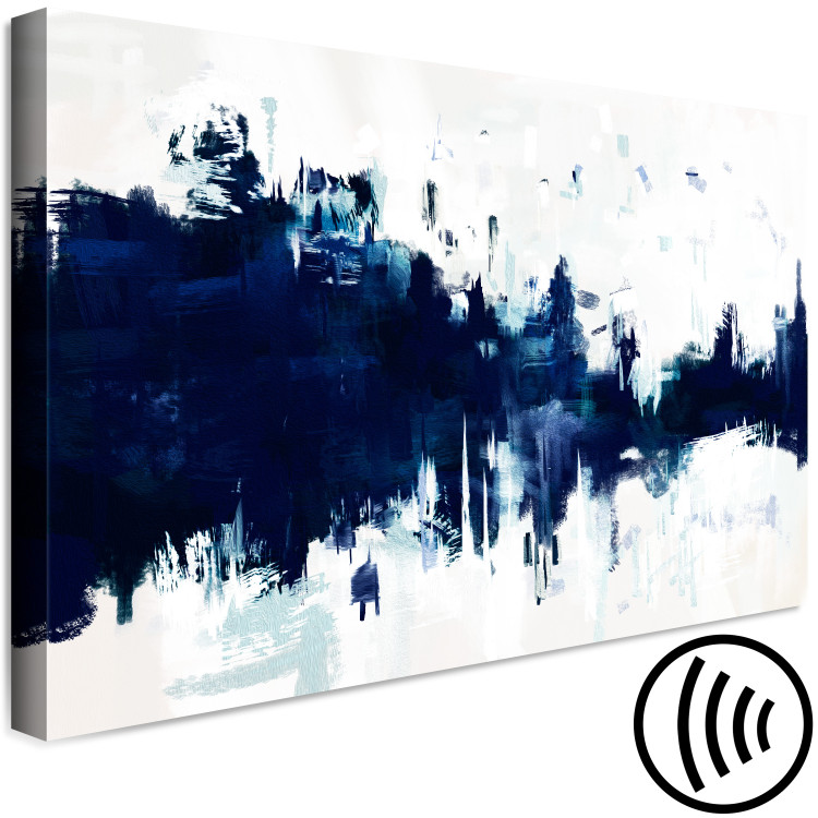 Canvas Blue in white - Abstraction with streaks in classic blue 135213 additionalImage 6
