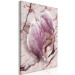 Canvas The subtlety of marble - magnolia flower motif on a marble background 122723 additionalThumb 2