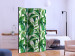 Room Divider Tropical Paradise (3-piece) - green exotic plants and white background 124323 additionalThumb 2