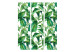 Room Divider Tropical Paradise (3-piece) - green exotic plants and white background 124323 additionalThumb 3