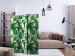 Room Divider Tropical Paradise (3-piece) - green exotic plants and white background 124323 additionalThumb 4