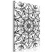 Canvas Mystical mandala - a minimalistic black motif on a white background 124423 additionalThumb 2