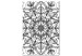 Canvas Mystical mandala - a minimalistic black motif on a white background 124423