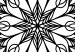 Canvas Mystical mandala - a minimalistic black motif on a white background 124423 additionalThumb 5