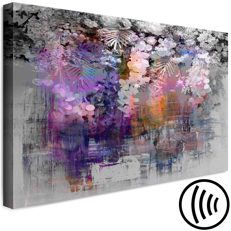 Canvas Modern garden - composition with flowers and abstract pattern 135823 additionalImage 6
