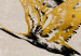 Canvas Golden cranes - a stylized japanese-style composition in beige 136523 additionalThumb 4