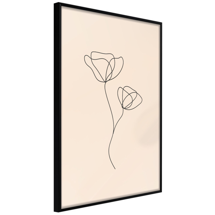 Poster Linear Flower - Delicate Minimalist Composition on a Beige Background 146323 additionalImage 8