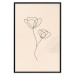 Poster Linear Flower - Delicate Minimalist Composition on a Beige Background 146323 additionalThumb 15