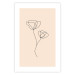Poster Linear Flower - Delicate Minimalist Composition on a Beige Background 146323 additionalThumb 16