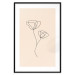 Poster Linear Flower - Delicate Minimalist Composition on a Beige Background 146323 additionalThumb 19
