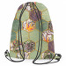 Backpack Covered shrubs - multicoloured pattern with hexagonal composition 147623