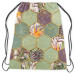 Backpack Covered shrubs - multicoloured pattern with hexagonal composition 147623 additionalThumb 2