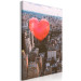 Canvas City rythm - a red heart against the background of a large city 120433 additionalThumb 2