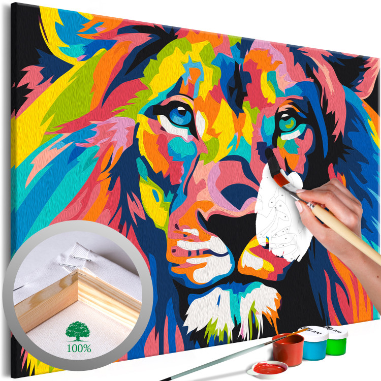 Paint by Number Kit Colorful Lion 137933