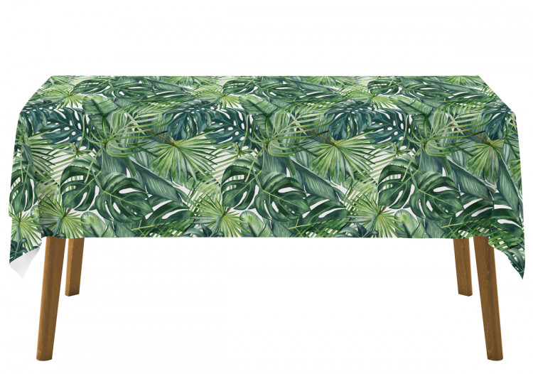 Tablecloth Green corner - leaves of various shapes, shown on a white background 147333 additionalImage 4