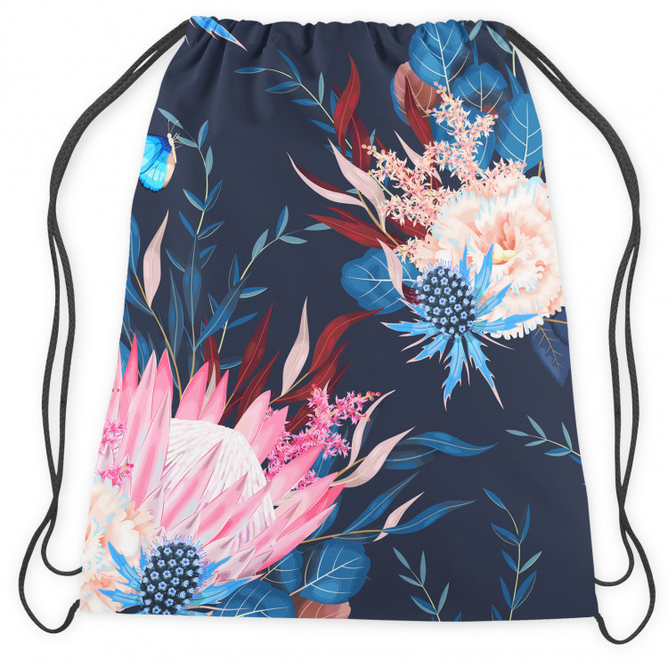 Backpack Magical meadow - flowers and butterfly composition on dark background 147533 additionalImage 3