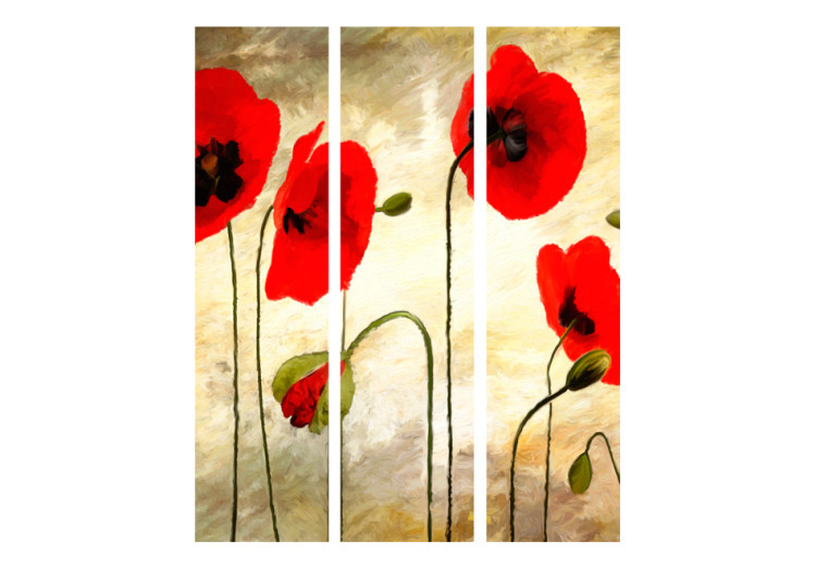 Room Divider Golden Poppy Field - romantic red flowers in an artistic motif 95533 additionalImage 3