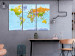 Canvas World Map in Italian (3-part) - Colorful Continent Shades 122343 additionalThumb 3