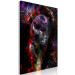 Canvas Black Jaguar (1-piece) Vertical - abstract colorful animal 131643 additionalThumb 2
