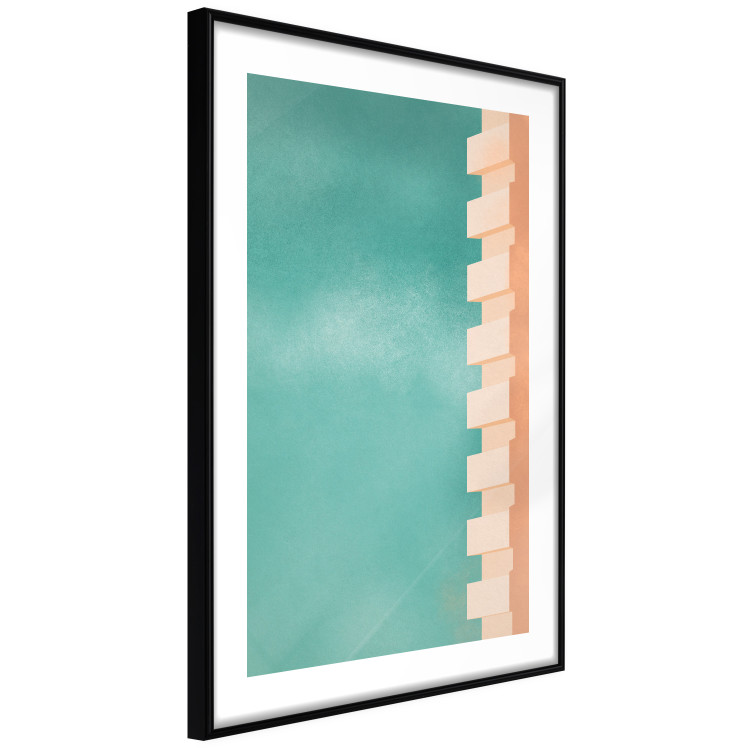 Poster Northern Balconies - architecture of a pastel-colored wall against a bright sky 134743 additionalImage 6