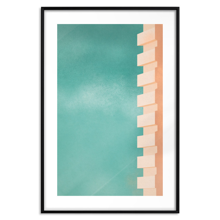 Poster Northern Balconies - architecture of a pastel-colored wall against a bright sky 134743 additionalImage 15