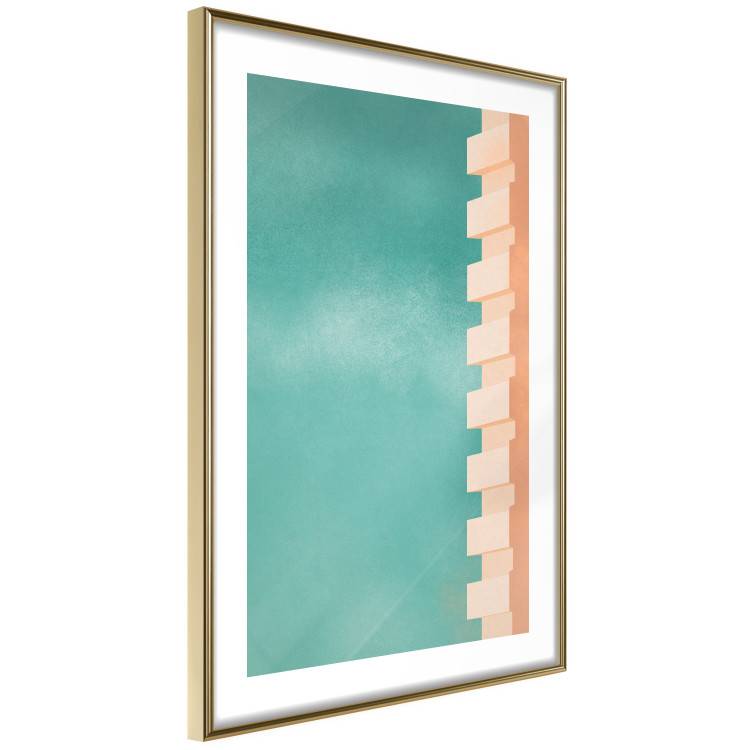 Poster Northern Balconies - architecture of a pastel-colored wall against a bright sky 134743 additionalImage 7