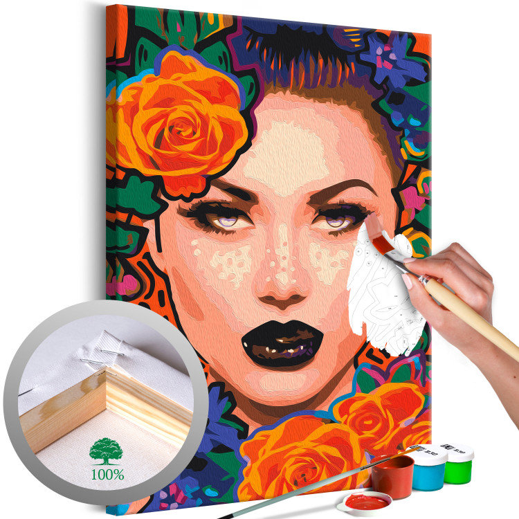 Paint by Number Kit Orange Rose and Freckles 143643